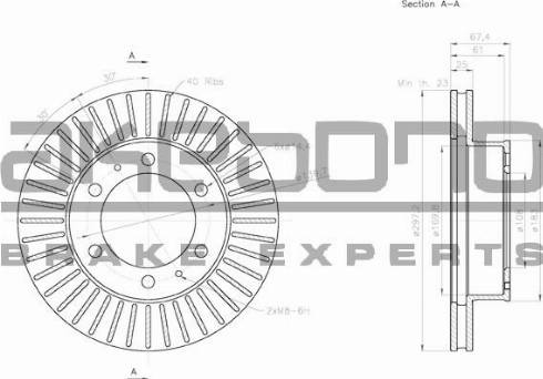 Akebono BN-0859 - Brake Disc autospares.lv