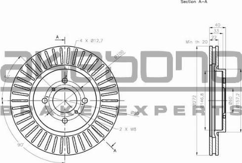 Akebono BN-0801E - Brake Disc autospares.lv