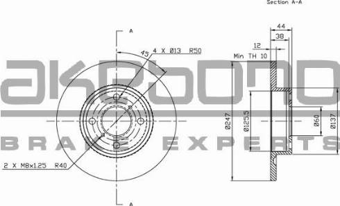 Akebono BN-0393E - Brake Disc autospares.lv