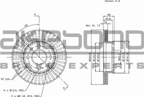 Akebono BN-0342 - Brake Disc autospares.lv