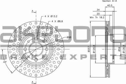 Akebono BN-0359 - Brake Disc autospares.lv