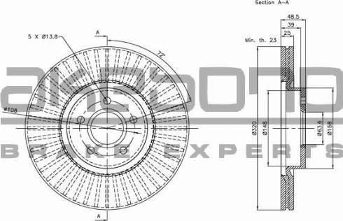 Akebono BN-0353 - Brake Disc autospares.lv