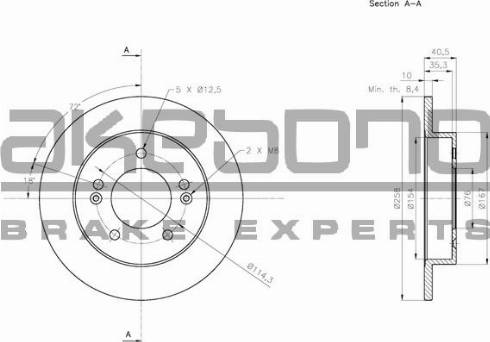 Akebono BN-0362 - Brake Disc autospares.lv