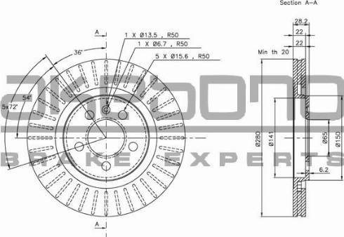 Akebono BN-0255E - Brake Disc autospares.lv