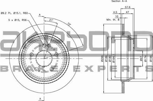 Akebono BN-0209 - Brake Disc autospares.lv