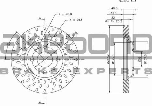 Akebono BN-0215 - Brake Disc autospares.lv