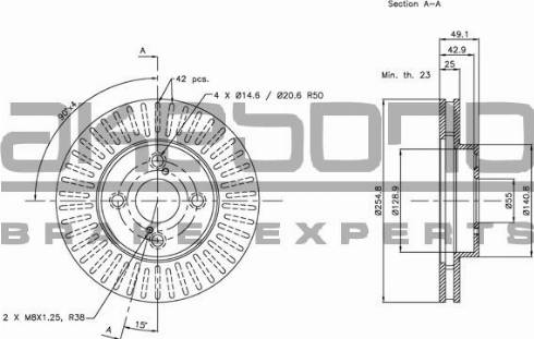 Akebono BN-0218 - Brake Disc autospares.lv