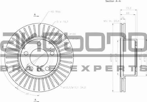 Akebono BN-0288 - Brake Disc autospares.lv