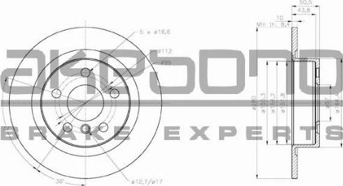 Akebono BN-0739 - Brake Disc autospares.lv