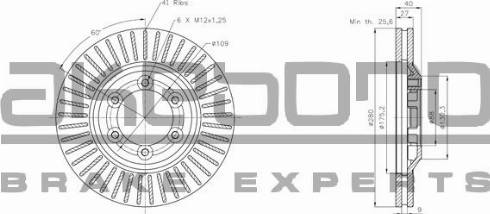 Akebono BN-1064E - Brake Disc autospares.lv