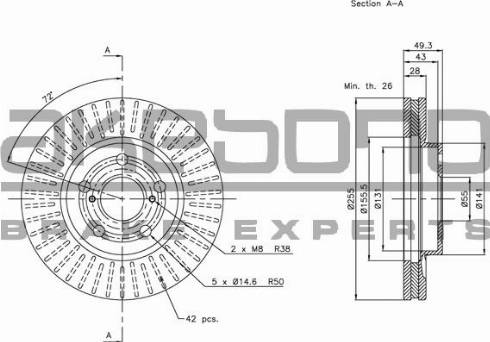 Akebono BN-1012 - Brake Disc autospares.lv