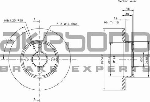 Akebono BN-1146E - Brake Disc autospares.lv