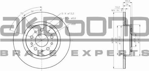 Akebono BN-1156E - Brake Disc autospares.lv