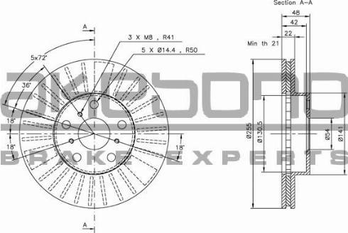 Akebono BN-1161E - Brake Disc autospares.lv