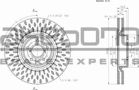 Akebono BN-1119 - Brake Disc autospares.lv