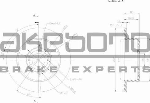 Akebono BN-1183E - Brake Disc autospares.lv