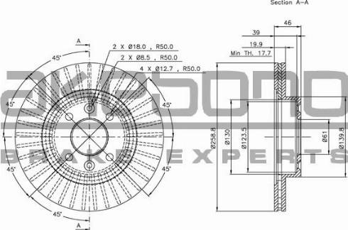 Akebono BN-1182 - Brake Disc autospares.lv