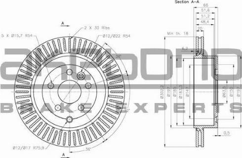 Akebono BN-1314 - Brake Disc autospares.lv