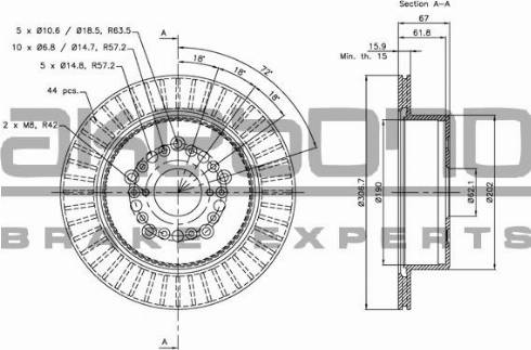 Akebono BN-1321E - Brake Disc autospares.lv