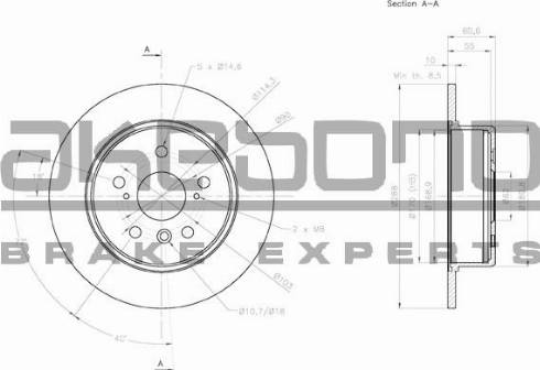 Akebono BN-1290E - Brake Disc autospares.lv