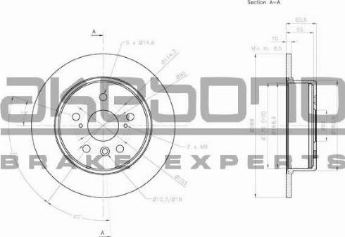 Akebono BN-1290 - Brake Disc autospares.lv