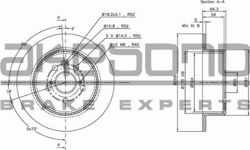 Akebono BN-1253E - Brake Disc autospares.lv