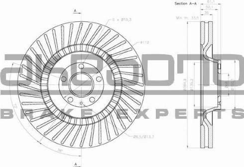 Akebono BN-1204 - Brake Disc autospares.lv