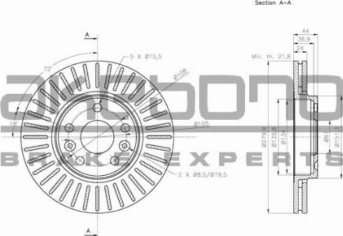 Akebono BN-1200E - Brake Disc autospares.lv