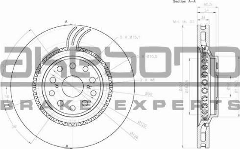 Akebono BN-1285E - Brake Disc autospares.lv