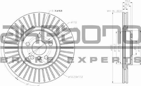 Akebono BN-1233 - Brake Disc autospares.lv