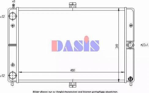 AKS Dasis 490180N - Radiator, engine cooling autospares.lv