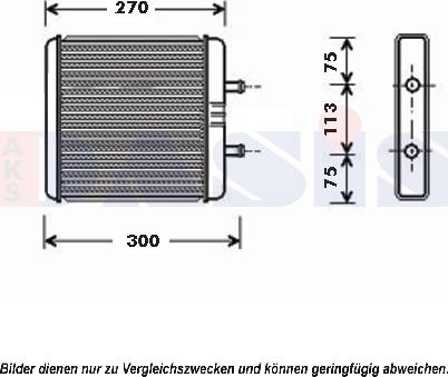 AKS Dasis 409003N - Heat Exchanger, interior heating autospares.lv