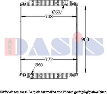 AKS Dasis 400011S - Radiator, engine cooling autospares.lv