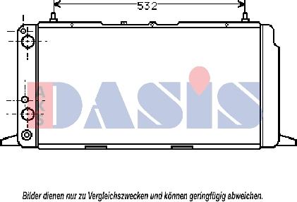 AKS Dasis 480980N - Radiator, engine cooling autospares.lv