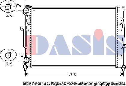 AKS Dasis 480026N - Radiator, engine cooling autospares.lv