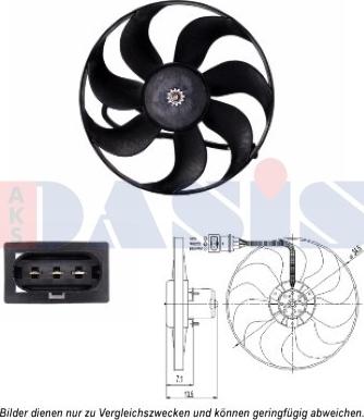 AKS Dasis 488029N - Fan, radiator autospares.lv