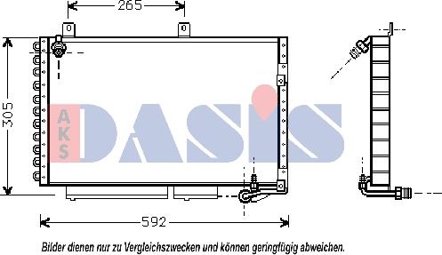 AKS Dasis 482004N - Condenser, air conditioning autospares.lv