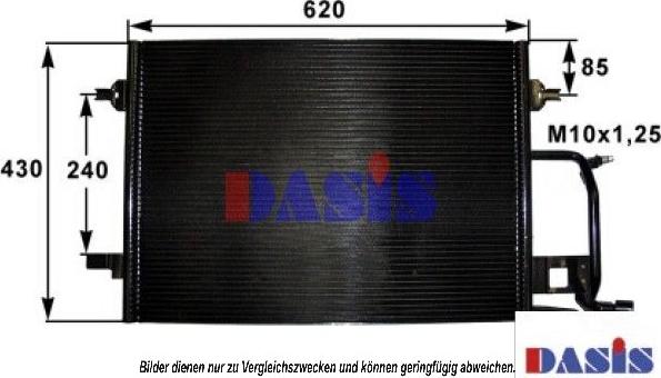 AKS Dasis 482260N - Condenser, air conditioning autospares.lv
