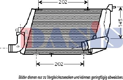 AKS Dasis 487014N - Intercooler, charger autospares.lv