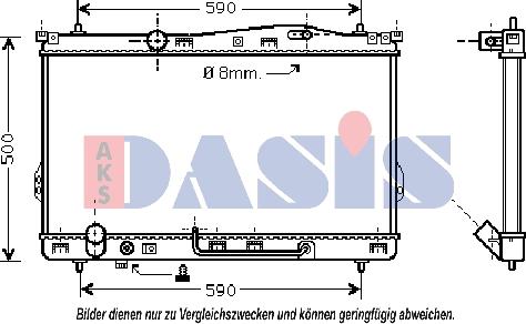 AKS Dasis 560410N - Radiator, engine cooling autospares.lv