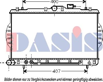 AKS Dasis 560004N - Radiator, engine cooling autospares.lv