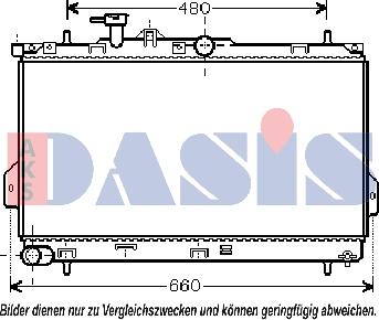 AKS Dasis 560001N - Radiator, engine cooling autospares.lv