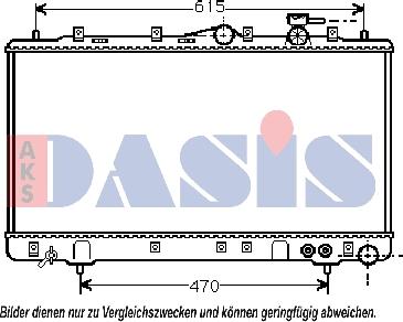 AKS Dasis 560013N - Radiator, engine cooling autospares.lv