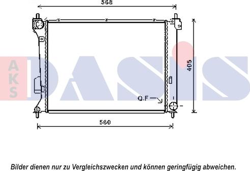 AKS Dasis 560085N - Radiator, engine cooling autospares.lv