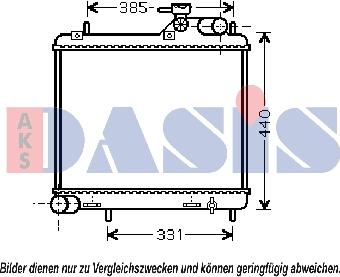 AKS Dasis 560025N - Radiator, engine cooling autospares.lv