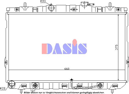 AKS Dasis 560027N - Radiator, engine cooling autospares.lv