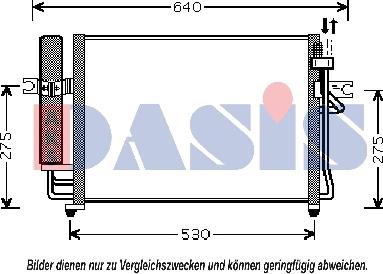 AKS Dasis 562002N - Condenser, air conditioning autospares.lv