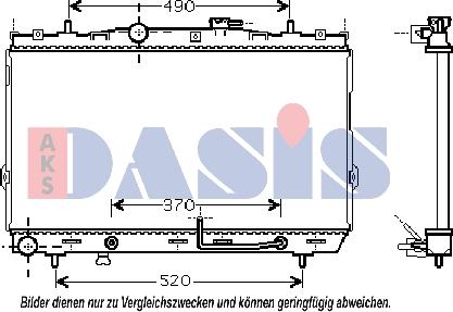 AKS Dasis 510032N - Radiator, engine cooling autospares.lv