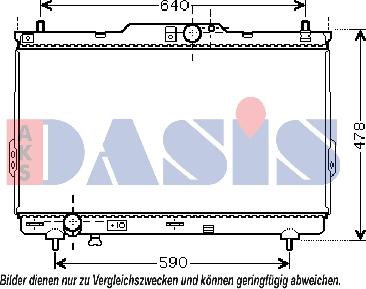 AKS Dasis 510037N - Radiator, engine cooling autospares.lv