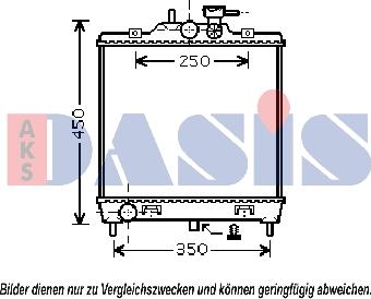 AKS Dasis 510079N - Radiator, engine cooling autospares.lv